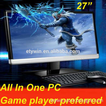 All in one pc, for DIY gaming computer ,business desktops OEM pc all in one with 27"LED monitor new invention